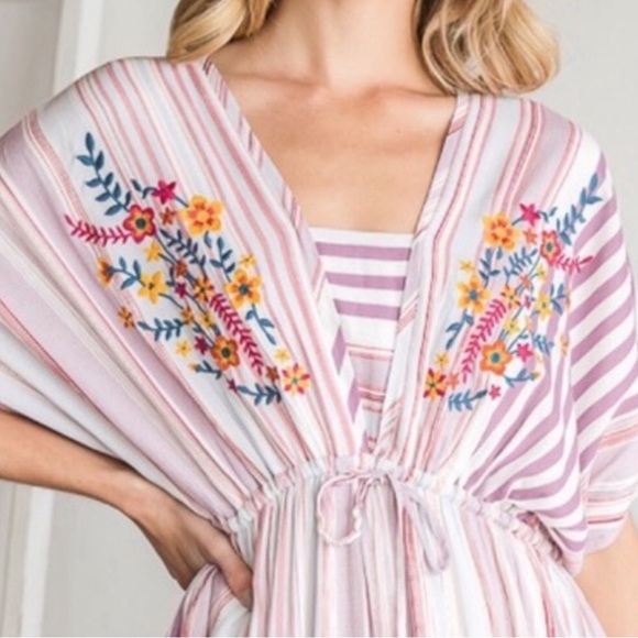 Mauve Pink Striped Dress - Picture 4 of 5